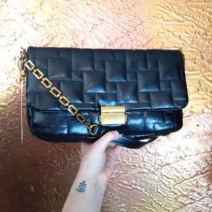 Zara Quilted Faux Leather Handbag